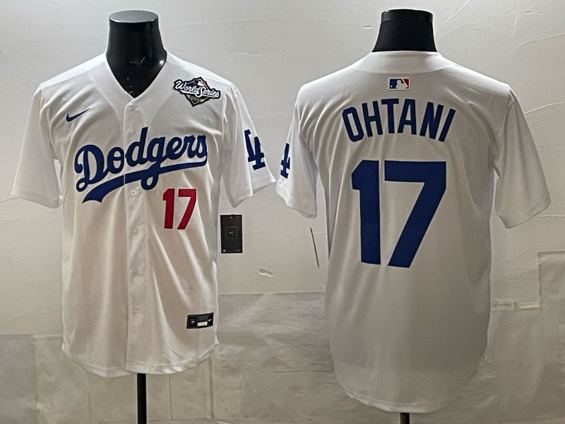 Men 2025 Los Angeles Dodgers #17 Ohtani white Game Nike MLB Jersey style 074->los angeles dodgers->MLB Jersey